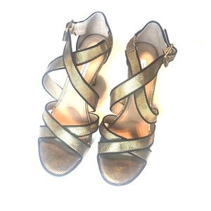 Diane Von Furstenberg Gold HH Sandals