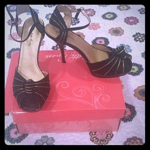 Never Worn Black and Gold heels