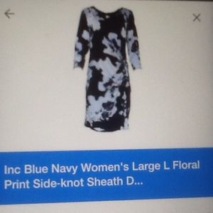 Women's Floral Print Side-knot Sheath Dress