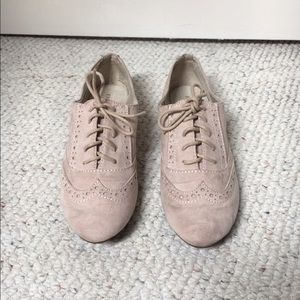 Cream Tie Up Flats