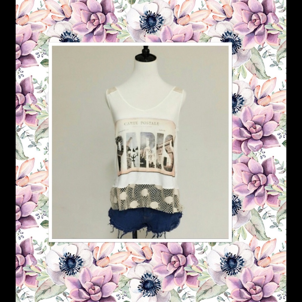 🦄 Last one Paris top with mesh sz S - Picture 2 of 5