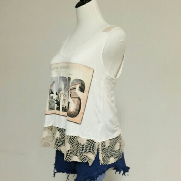 🦄 Last one Paris top with mesh sz S - Picture 3 of 5