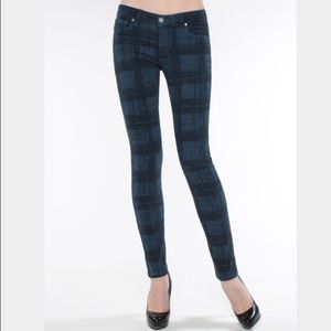 Paige preppy plaid skinny jeans