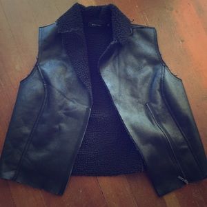Faux Leather Crop Vest