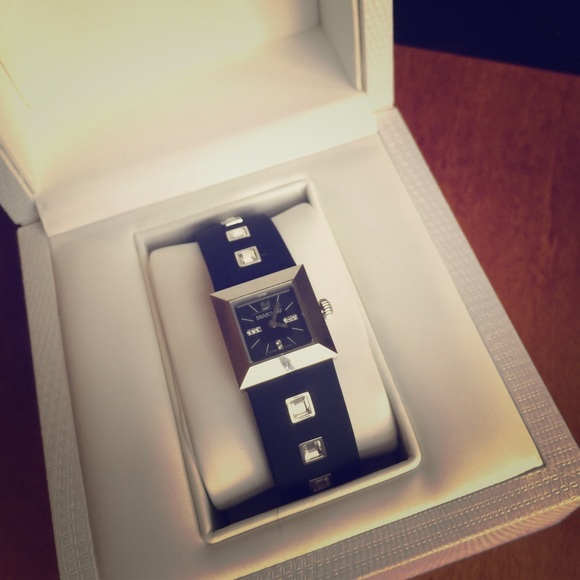Swarovski Elis Crystal Black Watch
