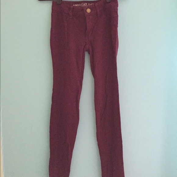 Jegging super stretch maroon skinny jeans