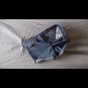 High waisted vintage jean shorts