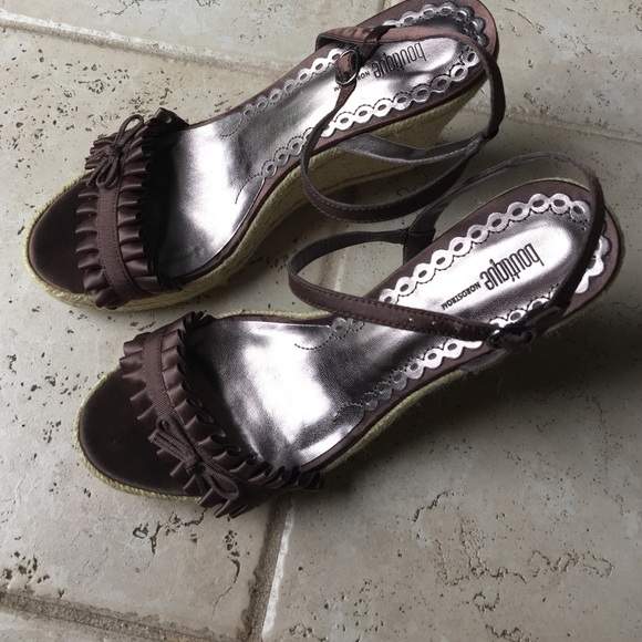 Nordstrom Brown Wedges Size 10 - Picture 2 of 4