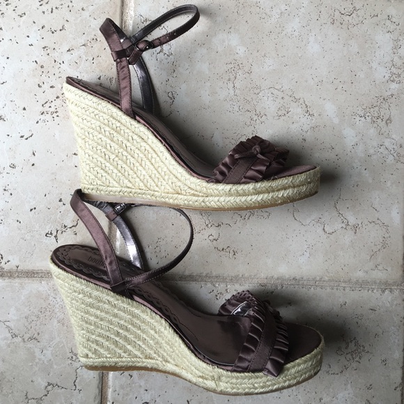 Nordstrom Brown Wedges Size 10 - Picture 3 of 4