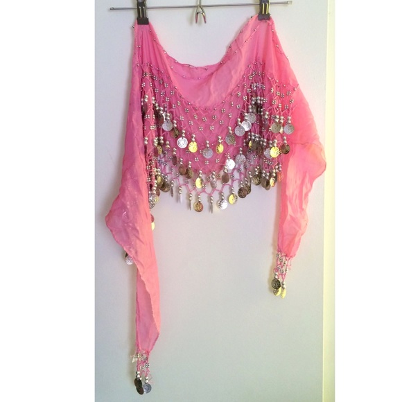 Pink Coinskirt Sash