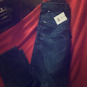 Blue denim jeans skinny jeans