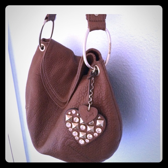 Authentic Juicy Couture brown genuine leather  bag - Picture 1 of 4
