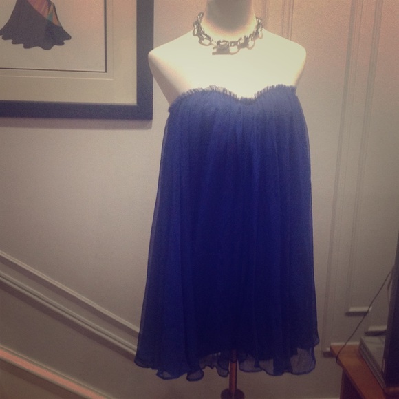 Rich Royal Blue Strapless Mini Dress/Top