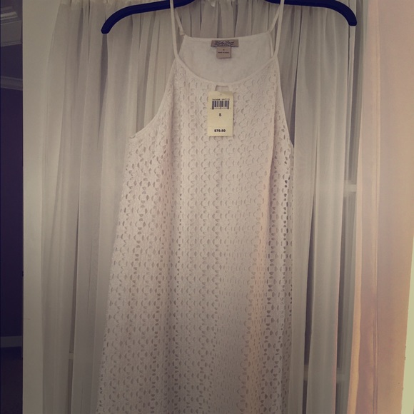 Lucky Brand sleeveless white sun dress