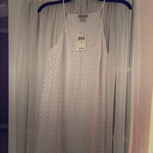 Lucky Brand sleeveless white sun dress