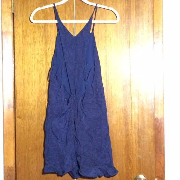 Urban Outfitters COPE navy strappy back romper - Picture 2 of 3
