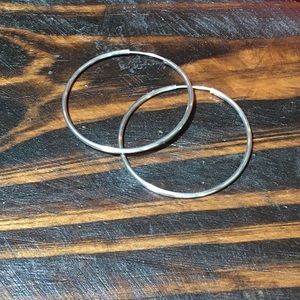 Silpada 2" silver hoops