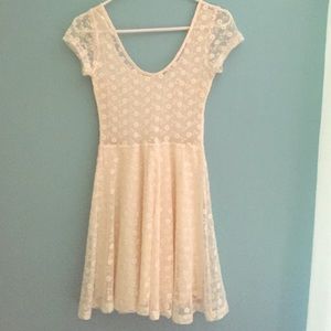 White flower patterned dress