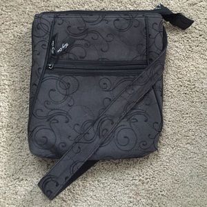 Thirty One Black Fabric Crossbody bag