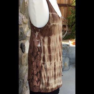 Sleeveless lace long tunic Dress XL