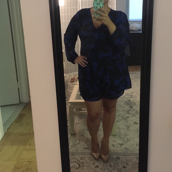 Long Sleeve Printed Romper