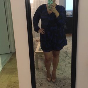 Long Sleeve Printed Romper