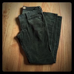 Forrest green corduroy skinny pant