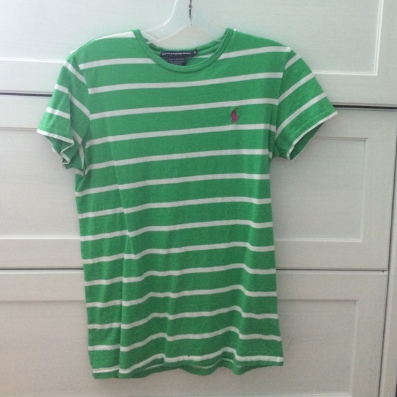 Green Striped Polo