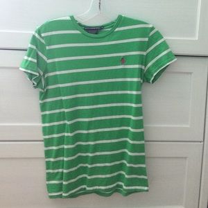 Green Striped Polo