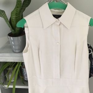 Brooks brother white linen dress