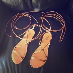 Roman tie up sandals