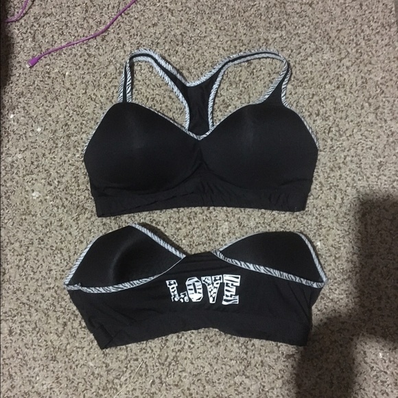 2 black sports bras
