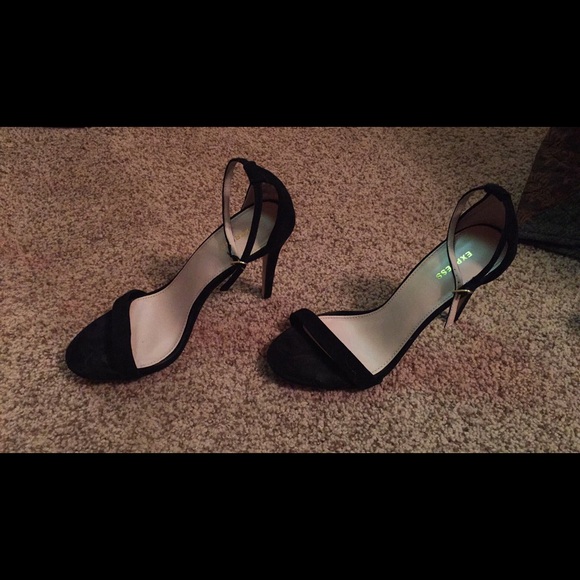 Express suede heeled sandals
