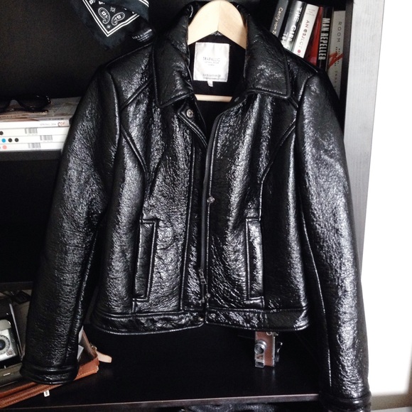 Zara metallic black jacket! Perfect condition