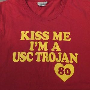 "Kiss Me I'm a Trojan" womens shirt