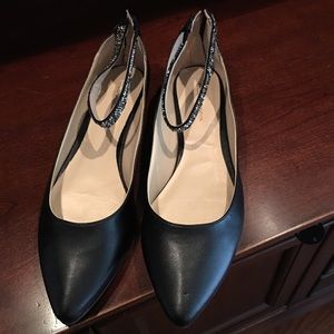 BCBGeneration black flats w/ankle strap 9 1/2