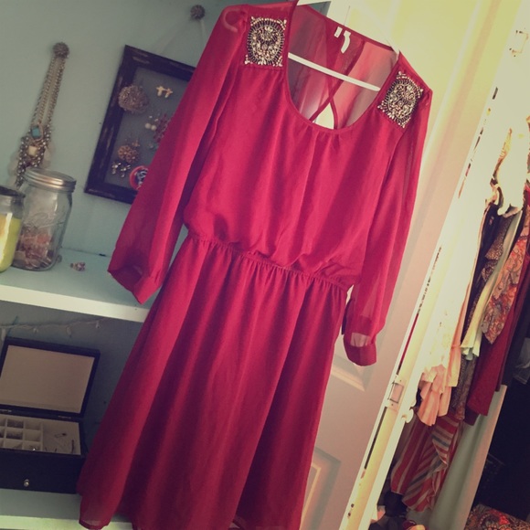 REDUCED!! Beaded Red Dress