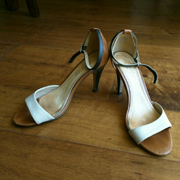 Aldo leather strap heel sandals