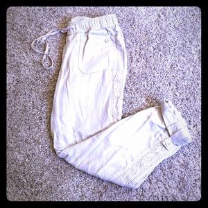 Crochet linen pants❤️