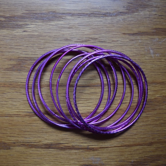 Set of Sparkly Pink Bangles