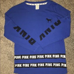 PINK Royal Blue varsity crew