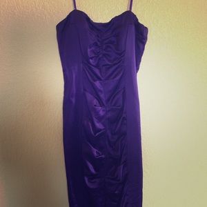 Strapless Cache dress purple so beautiful
