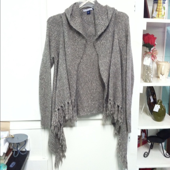 "Bandolino Blue" Cable nit hoody cardigan
