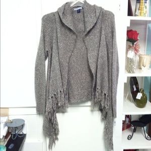 "Bandolino Blue" Cable nit hoody cardigan