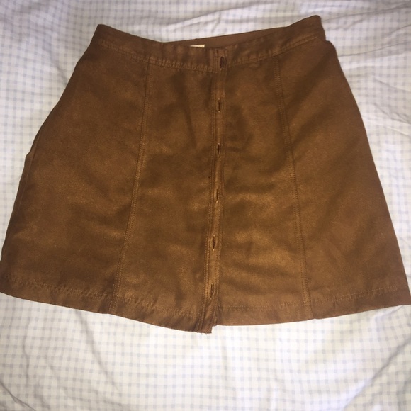 Suede skirt