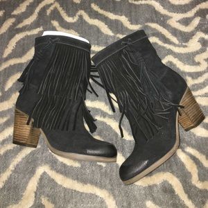 Black Suede fringe boot Denim&Supply