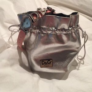 Dolce Gabbana pink leather watch with Swarovski