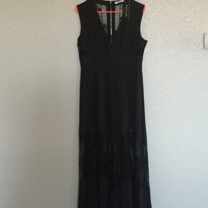 Long black dress with lace detail stunning