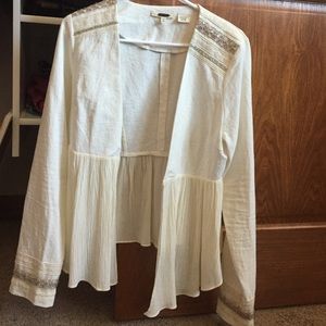 Miss Me cream embellished jacket.