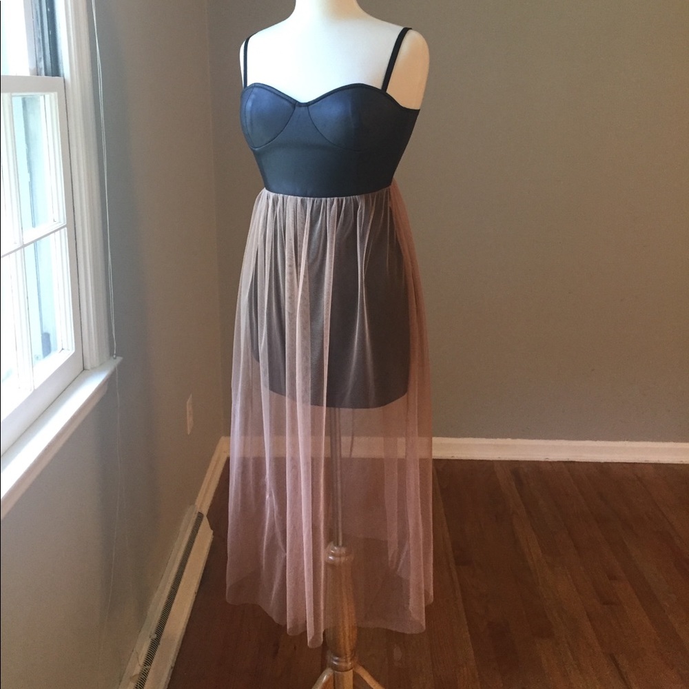 High Low Leather Corset Dress